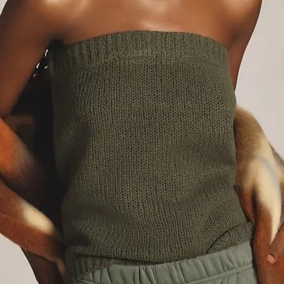 Anthropologie Tops - Anthropologie Flat White Tube Top Sweater